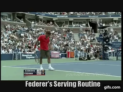 Federer Serving Routine